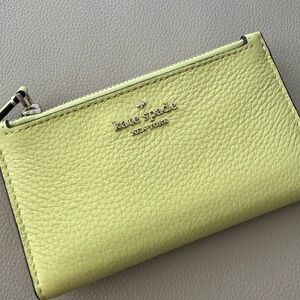 Kate Spade Leather Bifold Yellow Wallet Cardholder BNWT